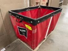 U-Line Vinyl Basket Truck - 6 Bushel, Red, H-1806