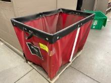 U-Line Vinyl Basket Truck - 6 Bushel, Red, H-1806