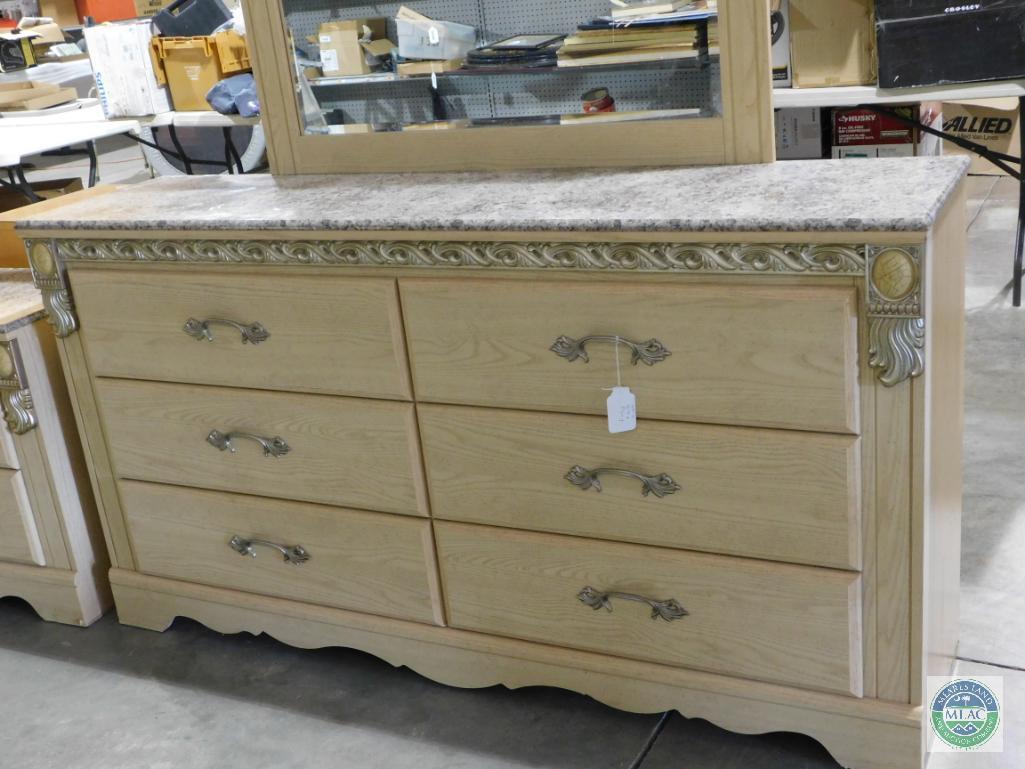 Ashley Furniture 6 Drawer Dresser with Mirror