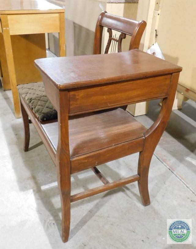 Vintage Wood Gossip Table