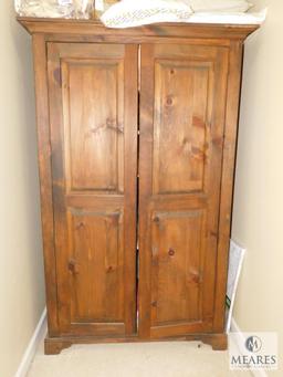 Large Solid Wood Wardrobe Cabinet