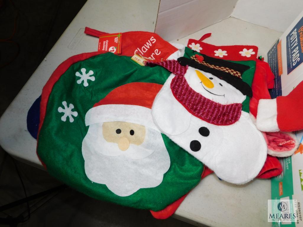 Lot Santa Pants Hats & Stockings New & Used Items