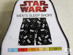 Lot of 2 Mens Sleep Shorts New Guitar Hero & Star Wars Tin