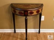 Bombay Outlet Half Round Two-Drawer Accent Table