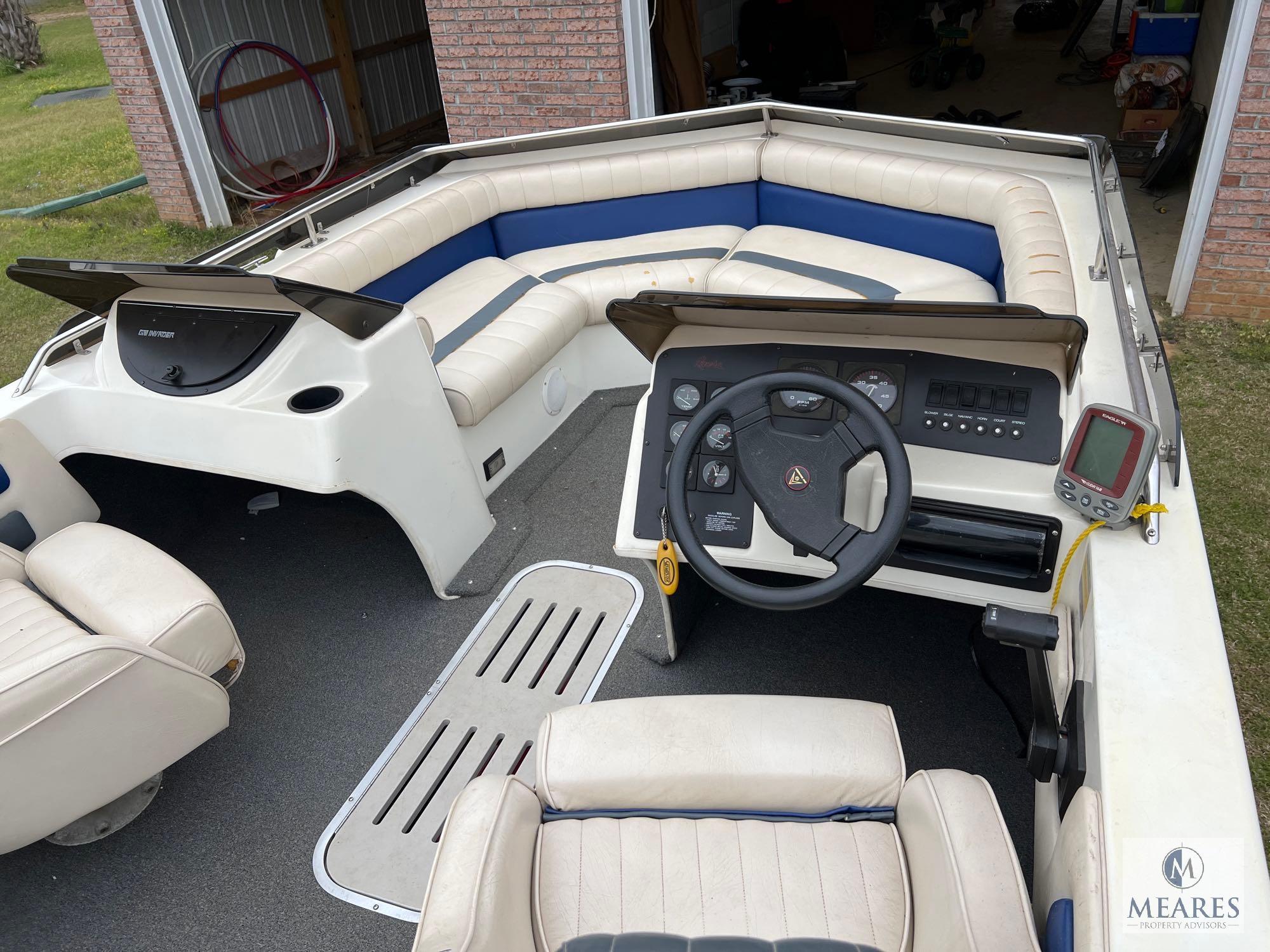 Rivera 220 Deck Boat with Volvo Penta 5.0L Inboard Motor and Trailer