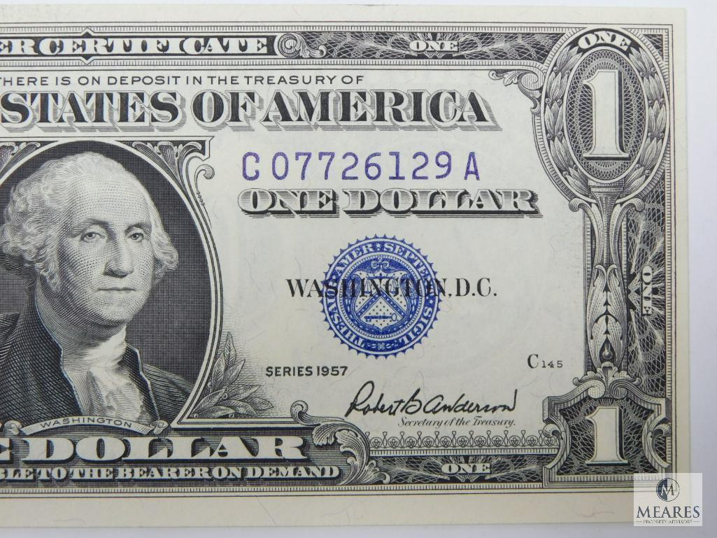 Scarce 11 Sequential 1957 $1.00 Silver Certificates, All Choice Crisp, UNC