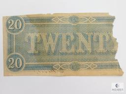 February 17th, 1864 Partial $20.00 Confederate Note