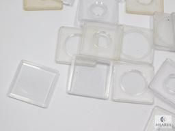 20 Assorted Square Hard Plastic Coin Holders