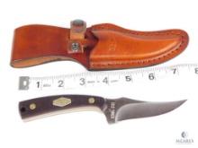 New Schrade Old Timer Sharpfinger Fixed Blade Knife with Leather Sheath