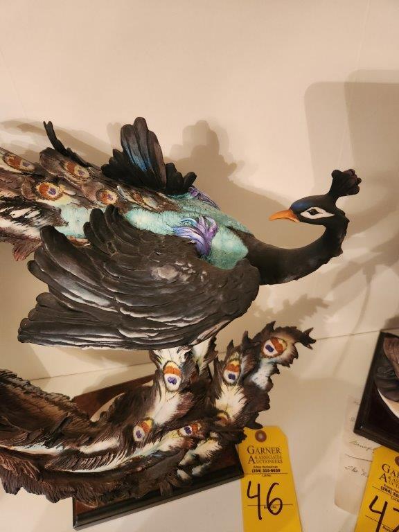 Giuseppe Armani Capodimonte "Peacock" Sculpture Limited Edition