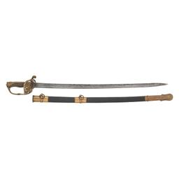 Non-Regulation Import Staff & Field Officers Sword of Capt. Albert Foster - 25th Mass Infantry