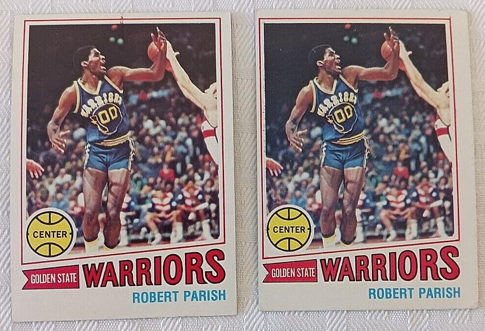 2 Key Vintage 1977-78 Topps NBA Rookie Card Lot Gray White Back #111 Robert Parish Basketball HOF