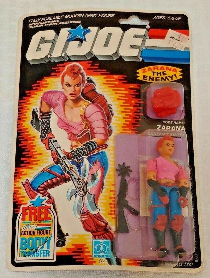 Vintage 1985 Hasbro G.I. Joe ARAH MOC Nice Grade Zarana Body Transfer Sticker Zartan Sister Rare