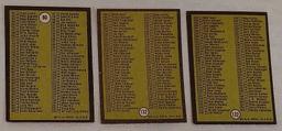 3 Vintage 1969 Topps NFL Football Checklist Lot Yellow White Error 1st 2nd Unchecked Variation Rare