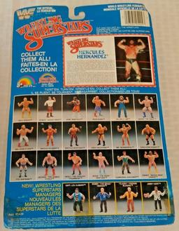 Vintage WWF LJN Wrestling Figure MOC Poster Bio WWE Hercules Hernandez Rare Toy 1980s