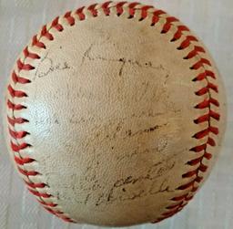 25 Signatures JSA LOA Vintage 1946 NY Giants Baseball Team Signed Autograph Ott Mize Lombardi MLB