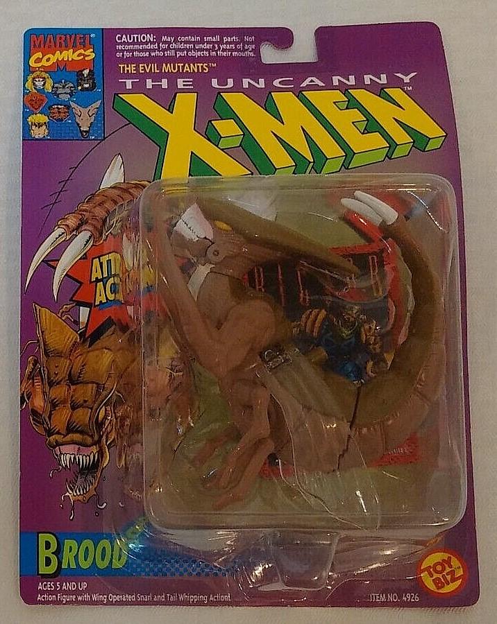 Vintage ToyBiz MOC X-Men Figure Brood Rictor Trading Card 1993 Marvel Comics New