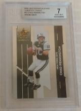 1/1 Factory Error 2006 Leaf NFL Football Card Chad Pennington Front Brett Favre Back BGS Slabbed