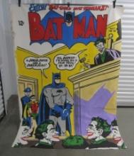 Large Batman D C Comics Hand Painted Poster On Canvas