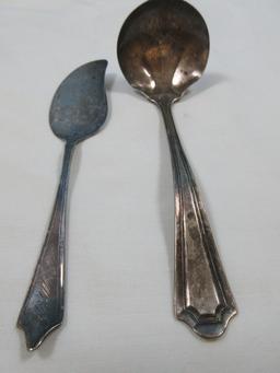 2pcs Sterling Silver Serving Pieces Manchester ladle Wgt 29.80G+/- & Baker-Manchester Jelly