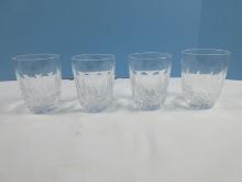 Waterford Crystal Set of 4 Colleen Pattern 3 1/2" Old Fashioned Tumblers Circa 1968-2018