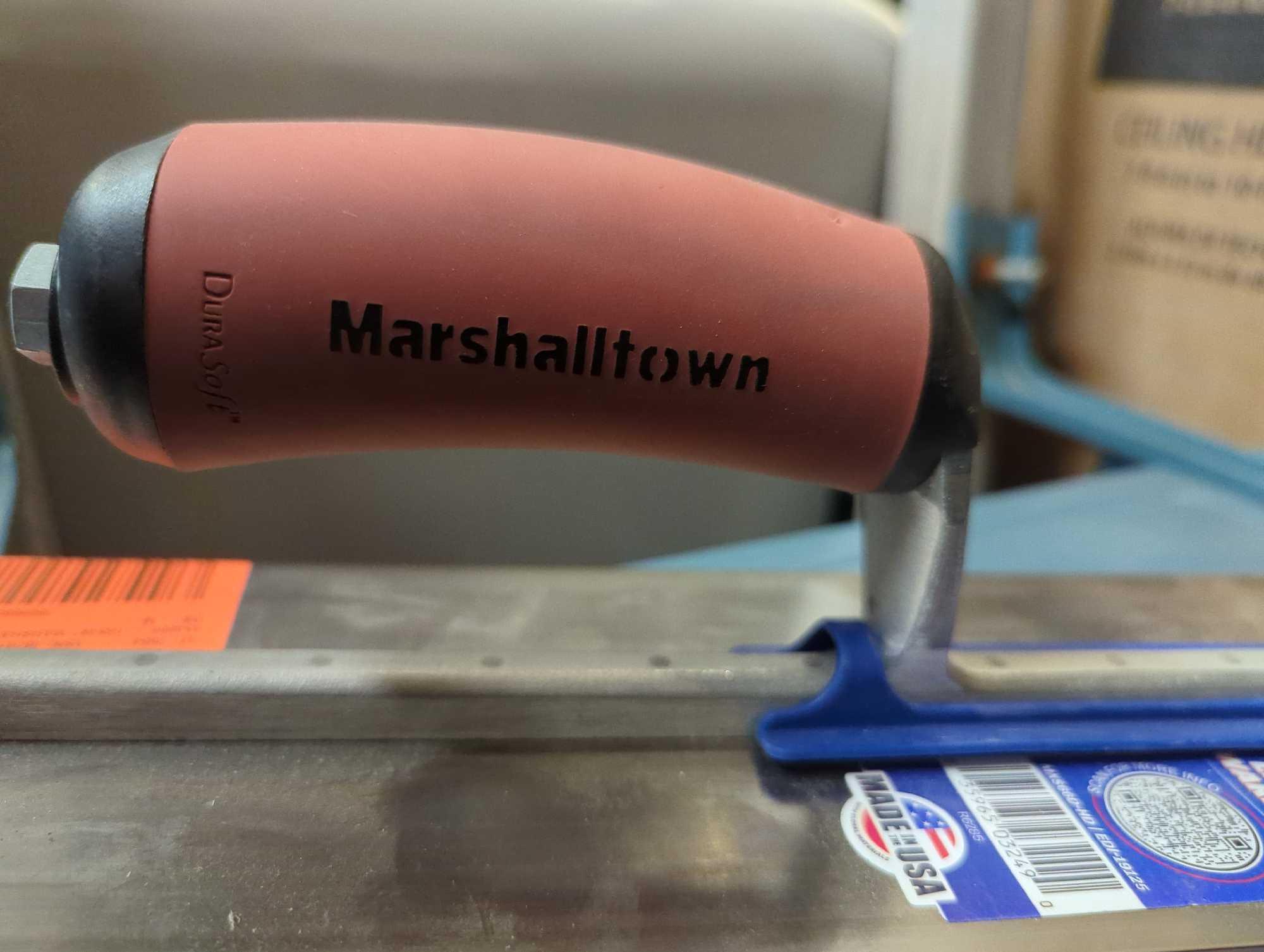MARSHALLTOWN 16 in. x 4 in. Finishing Trowel - Curved Durasoft Handle, Appears to be New Needs