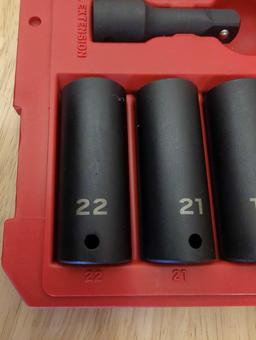 TEKTON 1/2 in. Drive Impact Lug Nut Socket Set (9-Piece), Appears to be New Retail Price Value $50