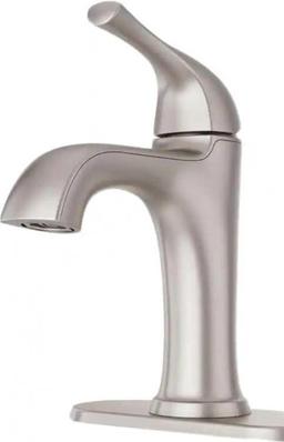 Pfister Ladera Single Handle Single Hole Bathroom Faucet in Spot Defense Brushed Nickel, Retail