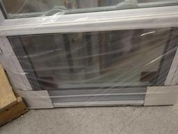 American Craftsman Window Approximately Size is Custom 29 3/4 in x 35 1/4 in, White Vinyl Window