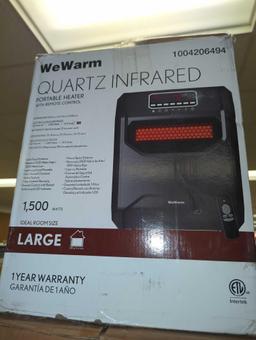 Partial Shelf Lot of 2 Items Including WeWarm Quartz Infrared Portable Heater, Flexon Medium Duty 50