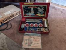 (LR) VINTAGE A.C. GILBERT COMPANY NO. 8-1/2 ALL-ELECTRIC ERECTOR SET. SEEMS TO BE IN DECENT