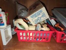 (DR) LOT OF ASSORTED ITEMS INCLUDING ART AND CRAFT ITEMS, DECORATION ITEMS, PLAYING CARDS,