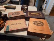 (BR2) LOT OF VINTAGE/MODERN CIGAR BOXES TO INCLUDE FORTY-FOUR LIPSCHUTZ CIGARS, ROB BURNS, JAVA BY