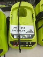 (No Battery) RYOBI ONE+ 18V Lithium-Ion 2.0 Ah Compact Battery Charger, Appears to be New in Out of