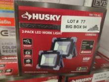 Husky 1000 Lumen Rechargeable Work Light (2-Pack), Model K40409, Retail Price $32, Appears to be