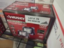 Husky 1000 Lumen Rechargeable Work Light (2-Pack), Model K40409, Retail Price $32, Appears to be