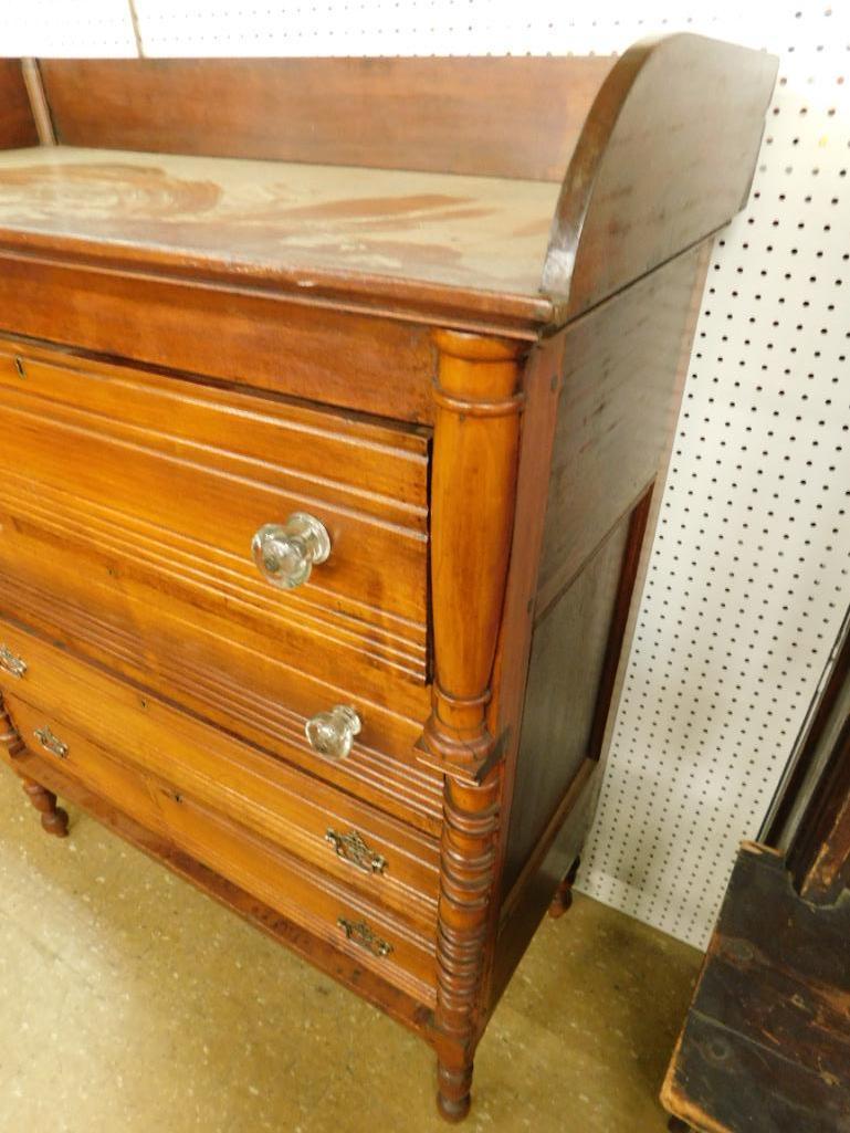 4 Drawer Highboy Dresser with Gallery