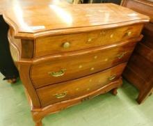 Brass and Copper Inlaid 3 Drawer Stand