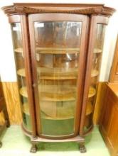 Original Surface Oak Empire China Cabinet