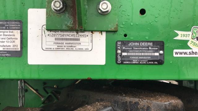 2010 John Deere 7750 ProDrive Forage Harvester RWA