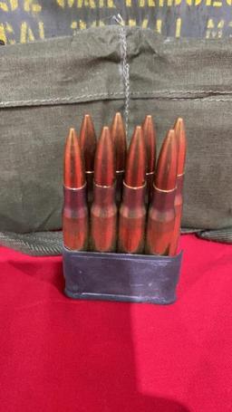 144 Rounds 30-06 Ammo on M1 Garand Clips