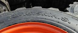 (4) New 12-16.5 Bobcat Skid Loader Tires & Rims