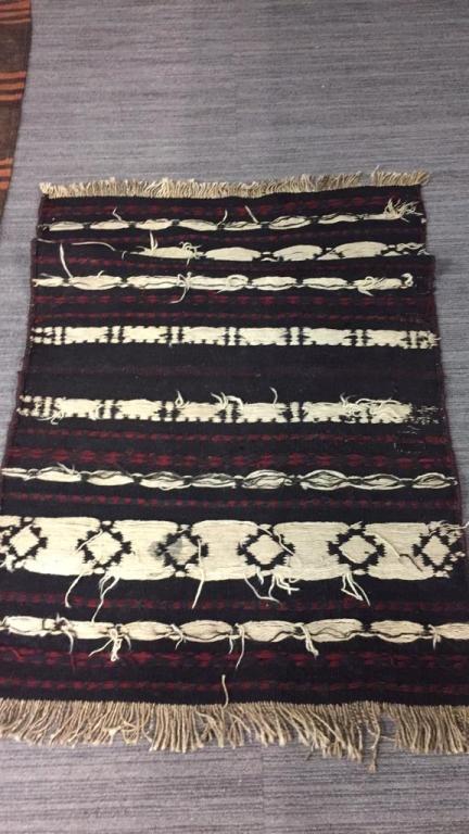 2) BROWN TONE NATIVE AMERICAN STYLE RUGS