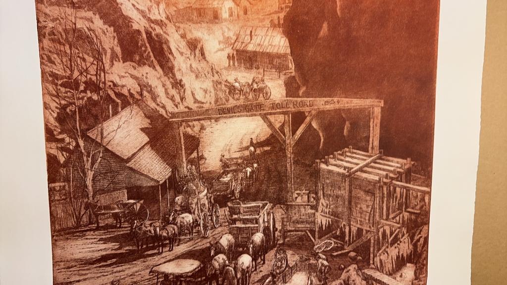 "DEVIL'S GATE TOLL ROAD" PRINT BY ROY PURCELL