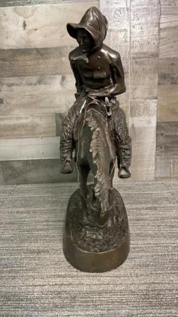 FREDERIC REMINGTON "THE NORTHER" BRONZE STATUE