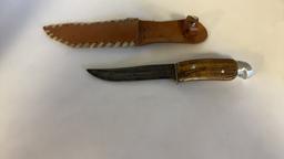 WESTERN STAG HANDLE HUNTING KNIFE