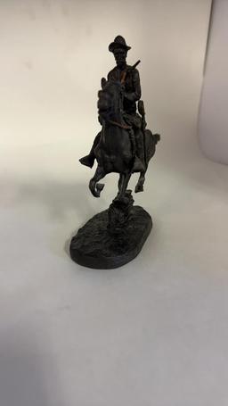 2) FREDERIC REMINGTON COWBOY BRONZE STATUES