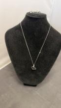 STERLING SILVER EARRINGS, PENDANT. & CHAIN 6G