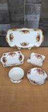 ROYAL ALBERT "OLD COUNTRY ROSES" SERVING DISHES