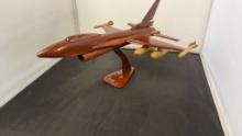 US MILITARY JET HIGH GLOSS WOOD MODEL